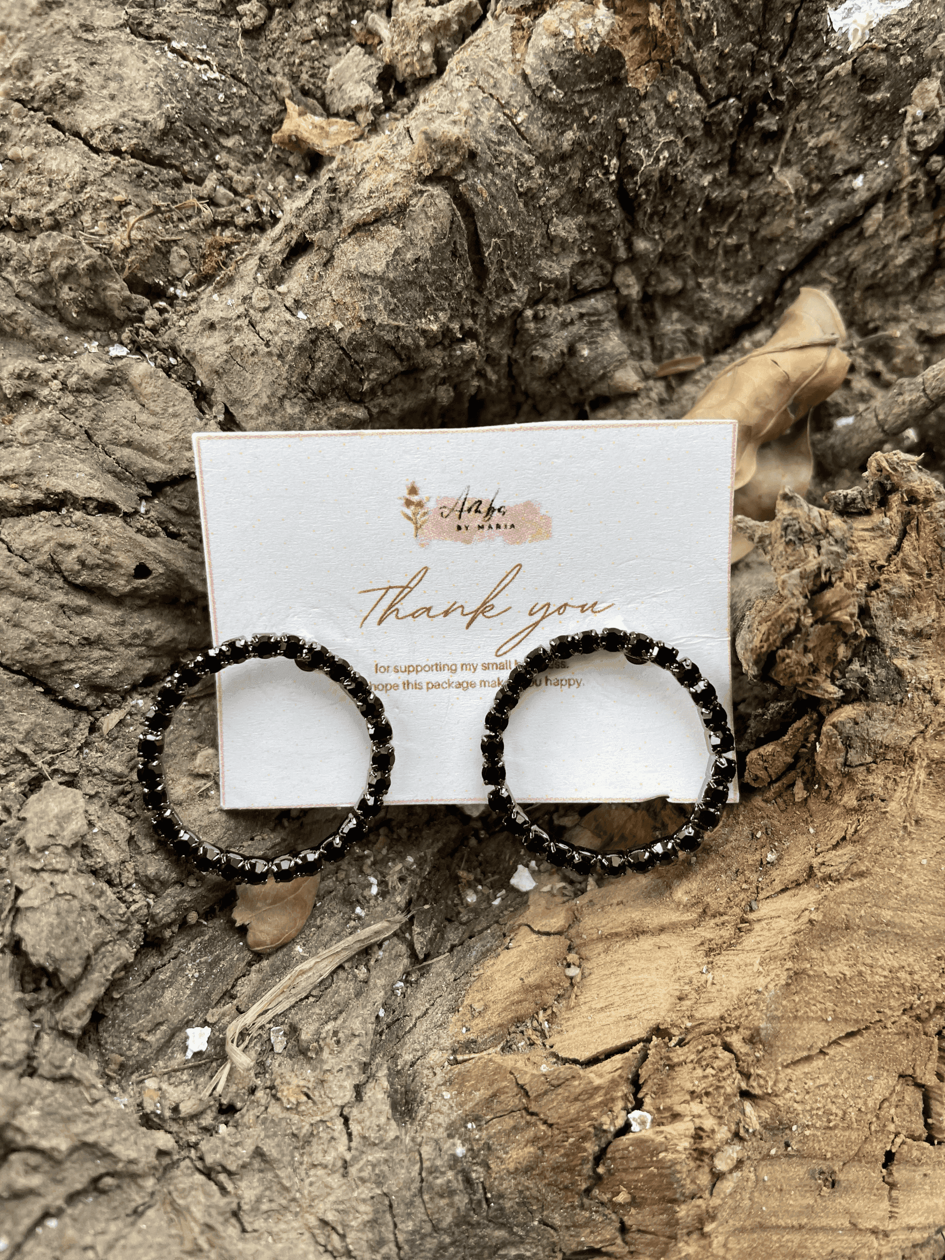 Black Diamond Hoops