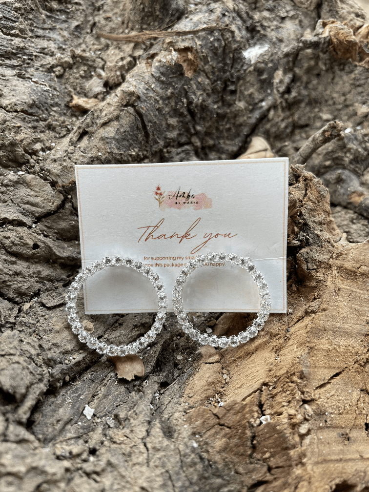 Trendy earrings: Diamond Glow Hoops at AmbsbyMaria